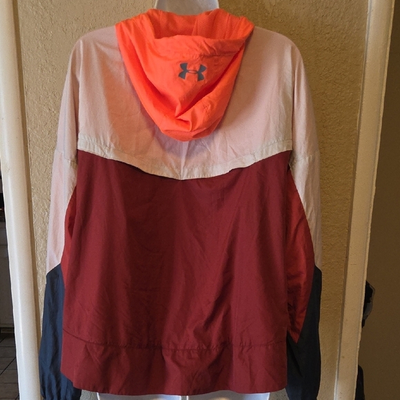 Under Armour Colorblock Jacket - Orange, Red, Gray - Picture 2 of 3